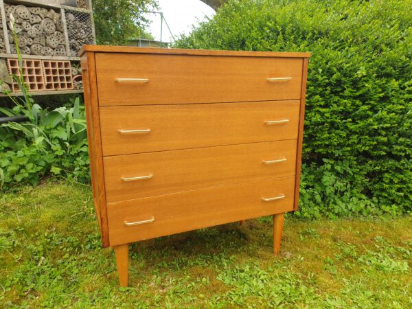 Commode teck vintage Mid-century – Image 3