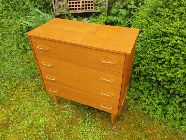 Commode teck vintage Mid-century – Image 4