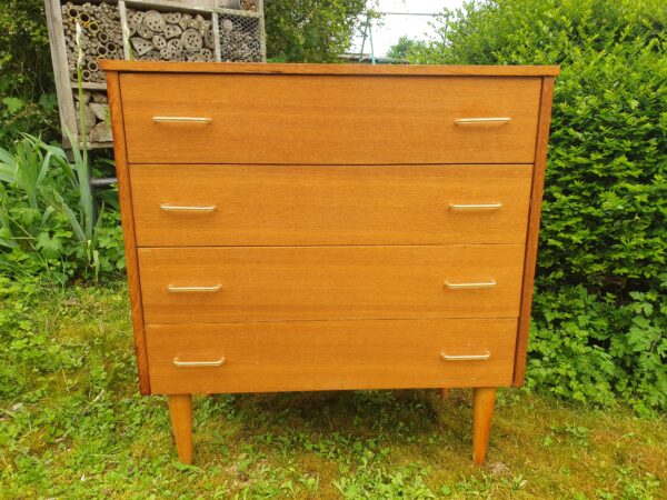 Commode teck vintage Mid-century – Image 2