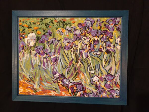 Tapisserie "Les Iris" de V.Van Gogh vintage 60's