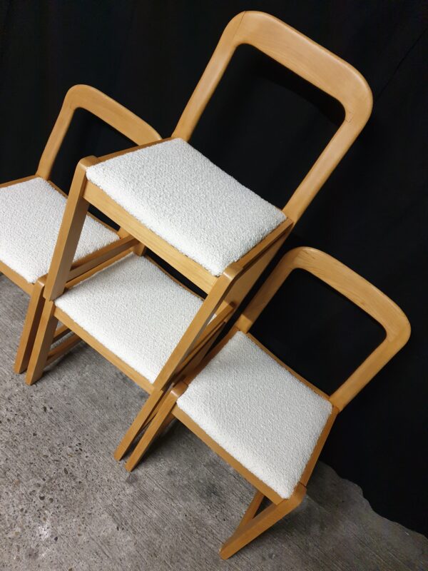 Set de 4 chaises scandinaves hêtre 70's – Image 7